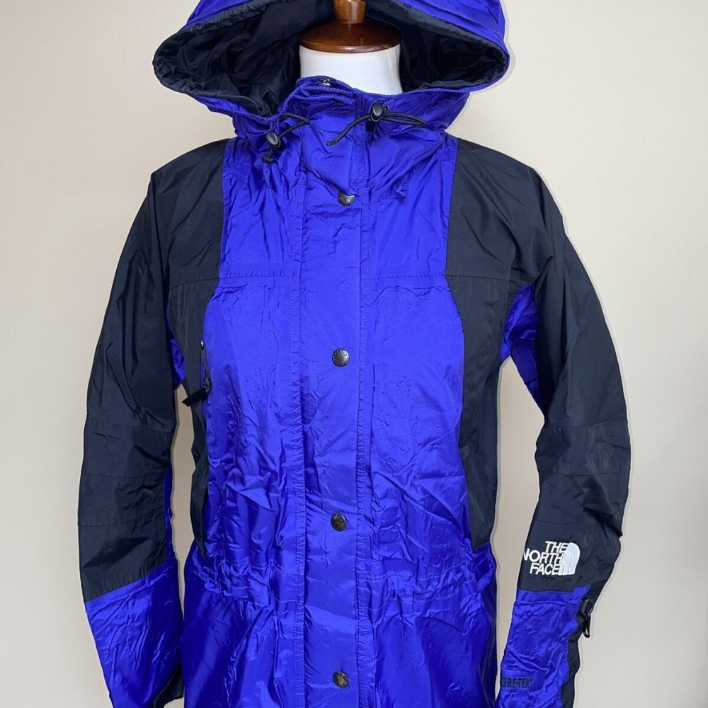 North Face Womens Hyvent Ski Snow Shell Jacket Coat 61661 Tan Size Small Hooded